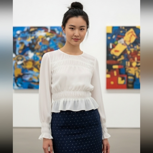 Club Monaco Tops - Club Monaco Semi Sheer Blouse